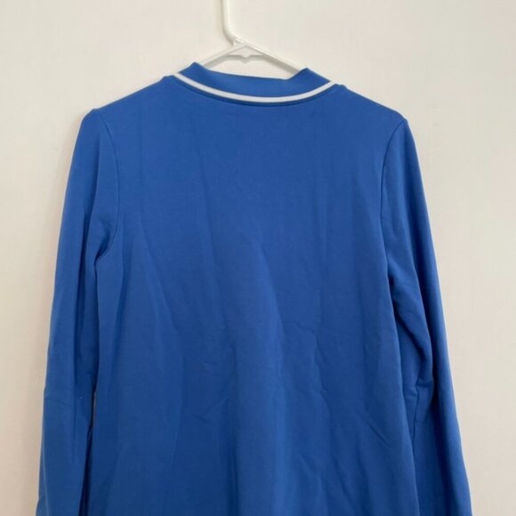 SUSAN GRAVER Brushed Back Knit V-Neck Tunic Blue Pullover Sweatshirt PETITE SP - Picture 12 of 13